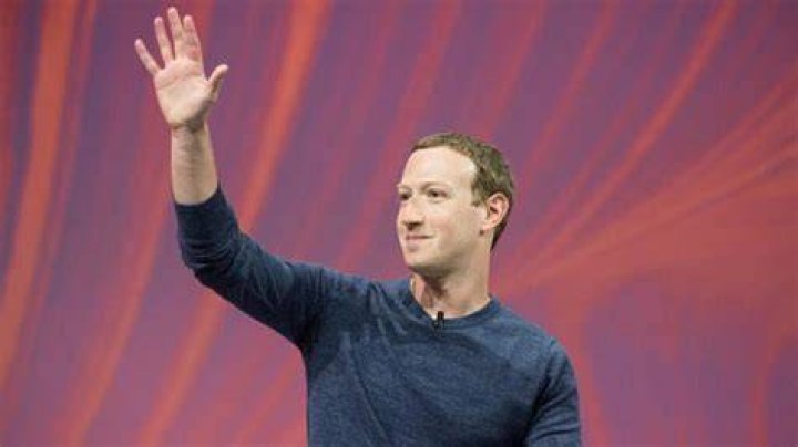 Zuckerberg is seen waving the American flag in his video uploaded on Sunday